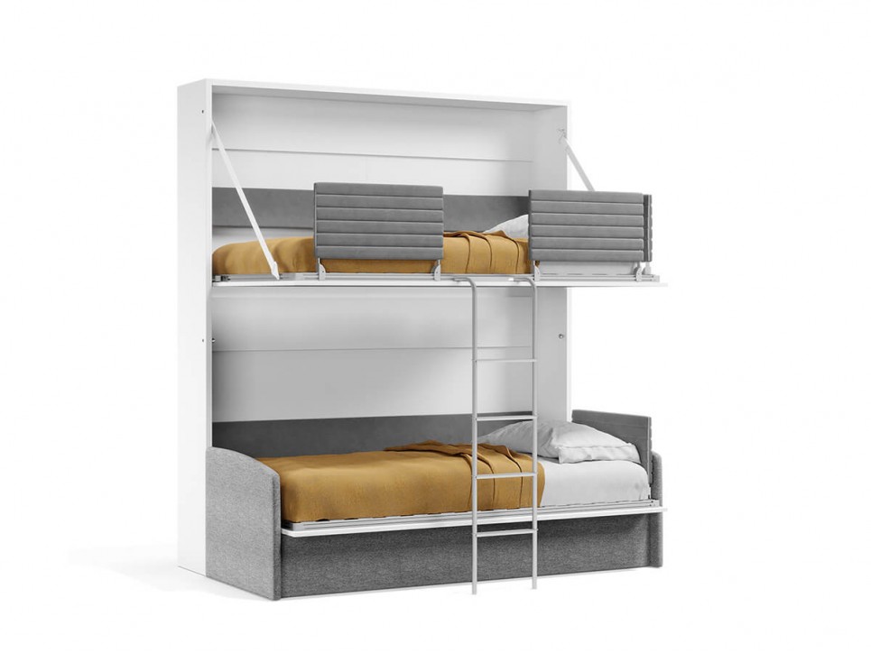 Pensiero Twin Wall Bunk Bed and Sofa Set