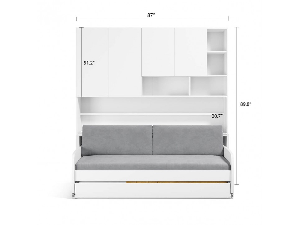 Eco Compact Twin/Twin XL Sofa Bed and Cabinets System