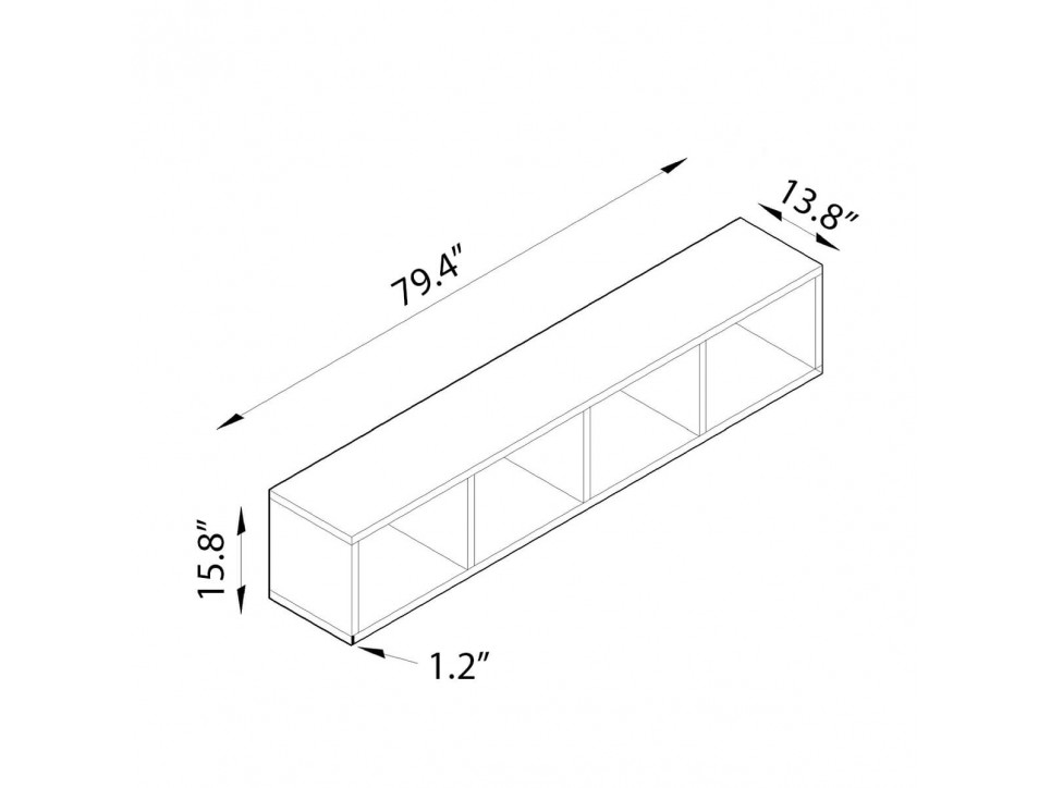 Open Horizontal Bookshelf