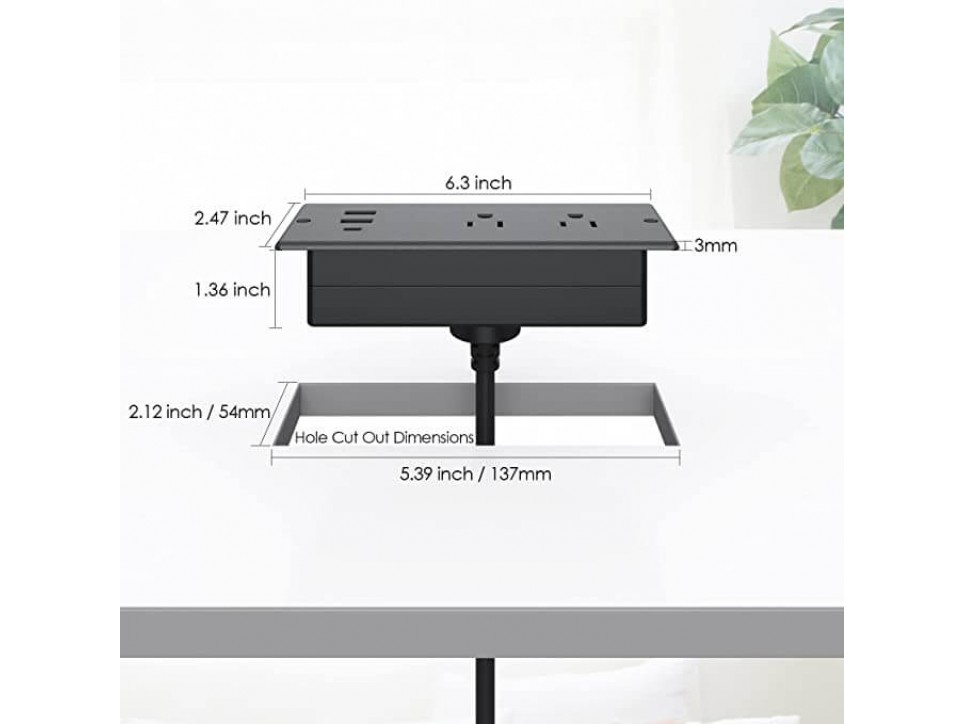 Multimo Furniture Power Center USB